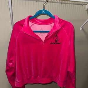 Baby Phat Fuchsia Velour Zip Pullover